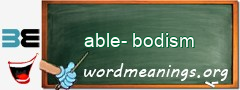 WordMeaning blackboard for able-bodism